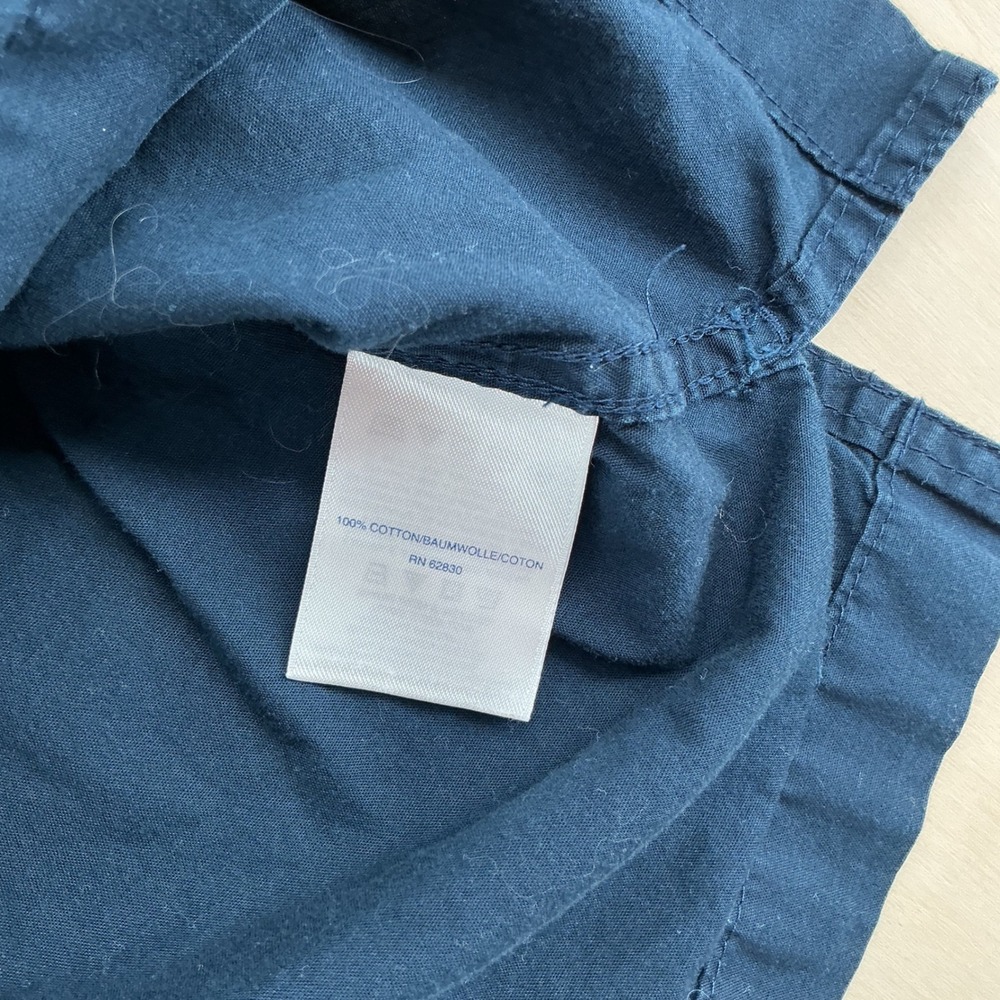 Lands End Pajama Set Mens L Navy Blue Cotton Short Sleeve Shorts Lounge Classic - Picture 10 of 12